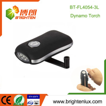 Hot Sale ABS 3 led Pocket Small wind up torches